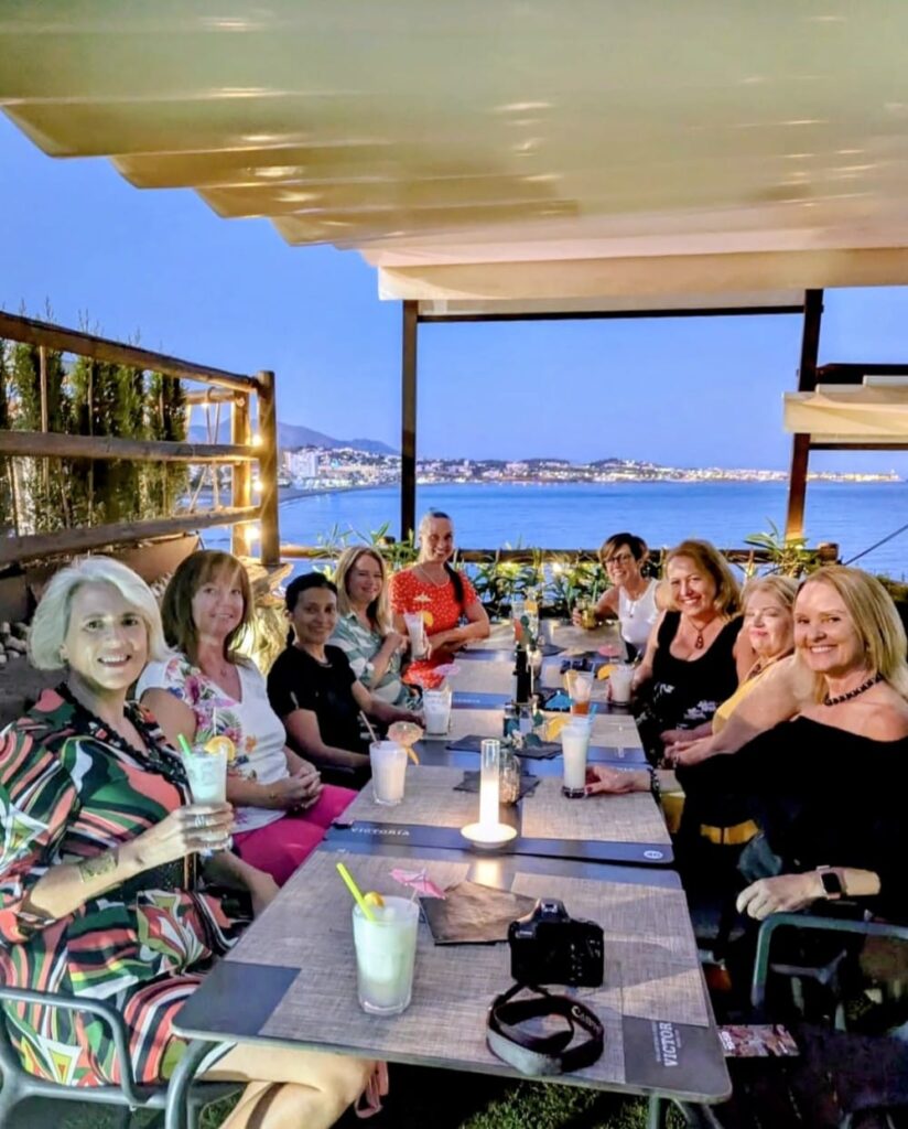 Sober Socials first event Mocktail & Mingle photo of all that came and had fun with sea in background